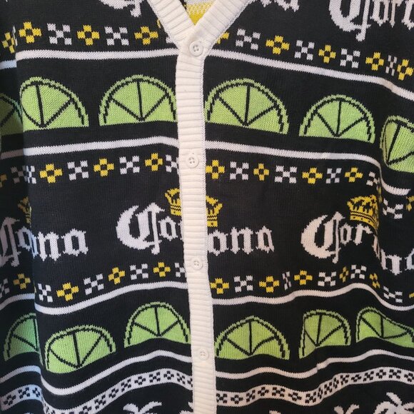 Corona Holiday Cardigan Sweater Size Medium Feliz Navidad Long-Sleeve NWOT - Picture 2 of 5
